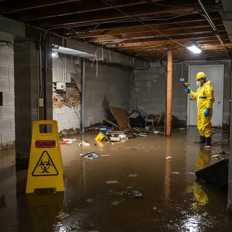 Flooded Basement Electrical Hazard in Houston County, TX Property